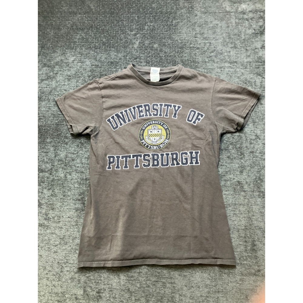 Delta‎ Pro Weight University Of Pittsburgh T-Shirt Small Gray Graphic Cotton